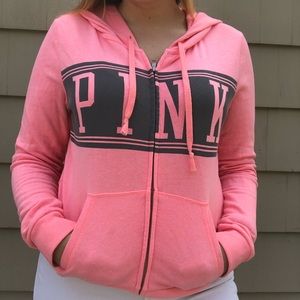 PINK zip up hoodie